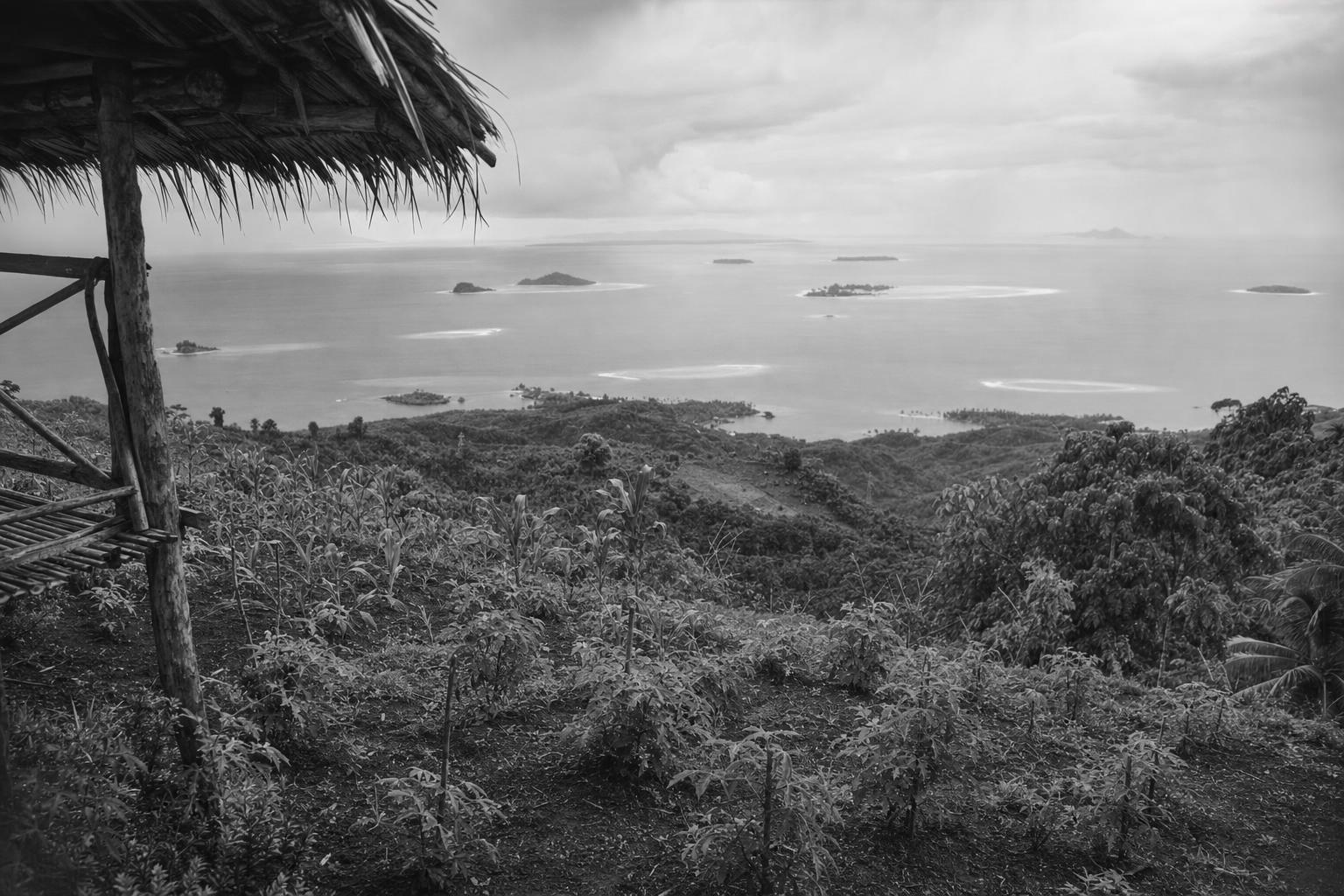 The view home from the hilltop hut