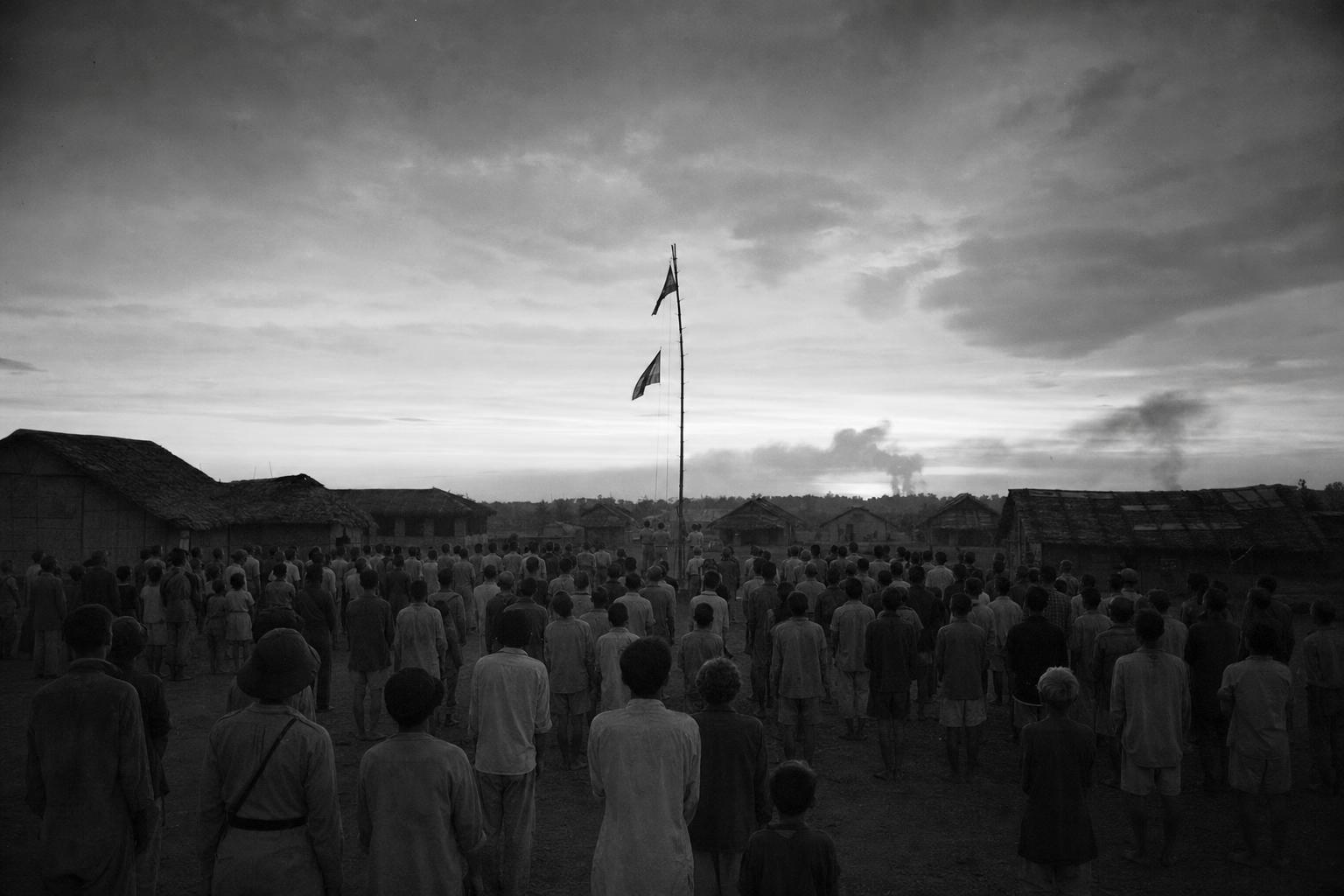 The flags go up — January 7, 1945