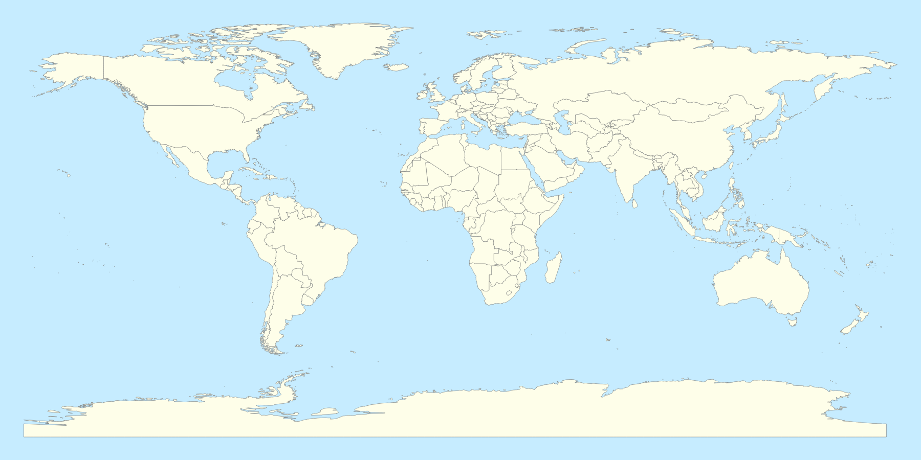 World map showing the family's movement between Britain, North America and the Philippines